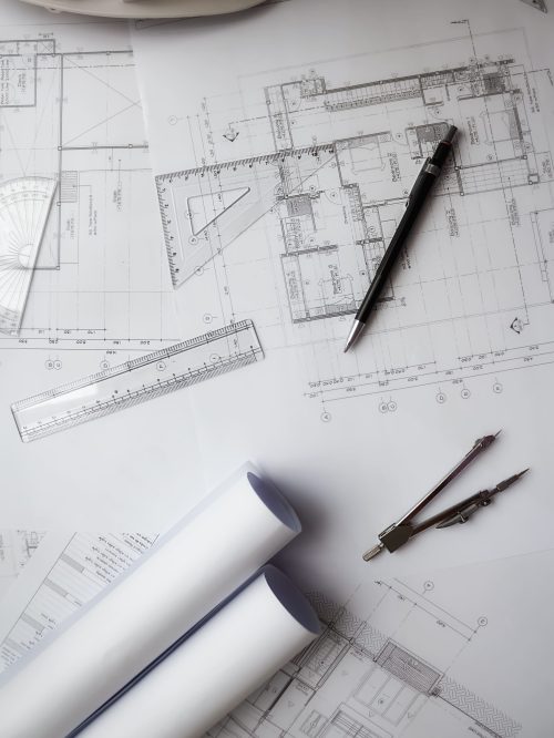 image-engineering-objects-workplace-top-view-construction-concept-engineering-tools-vintage-tone-retro-filter-effect-soft-focus-selective-focus